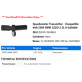 thumbnail image 2 of Speedometer Transmitter - Compatible with 2000 BMW 323Ci 2.5L 6-Cylinder, 2 of 2