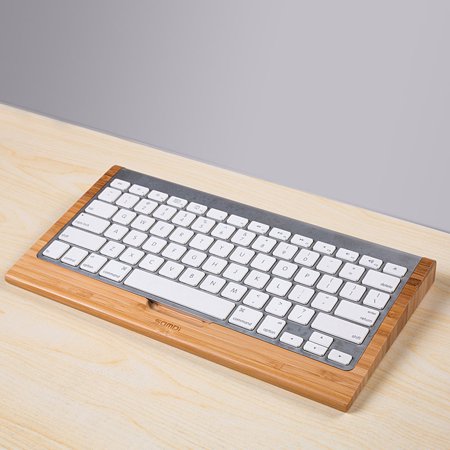 Apple Computer Keyboard Cover Bamboo Keyboard Stand Practical Base Holder for Apple iMac PC Computer Bluetooth Keyboard Protective Case Cover Multi-functional ()