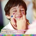 thumbnail image 5 of Juego de tatuajes con purpurina, nuevo kit de tatuaje con purpurina con 24 tubos grandes de purpurina, 125 plantillas, 2 pegamento y 5 pinceles, tatuajes temporales para niños y adolescentes, 5 of 5