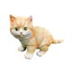 thumbnail image 5 of Figura de gato, estatua de jardín, artesanía de animales, figuras decorativas de simulación de animales Naranja, 5 of 7