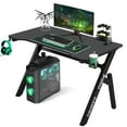 thumbnail image 2 of FDW Computer Desk Gaming Desk 47.2 inches PC Large Modern with Headphone Hook,Red, 2 of 7