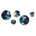 thumbnail image 2 of Designart "Avant Garde Model In Gold And Retro Blue I" Fashion Woman Metal Wall Art Set of 5 Piece, 2 of 5