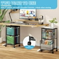 thumbnail image 3 of Rolling File Cart , Mobile File Cabinet with Wheels, Hanging File Folder Organizer, Under Desk Storage, Printer Stand Utility Cart Filing Cabinet for Home Office, 3 of 9