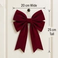 thumbnail image 6 of Wooowa Christmas Large Velvet Bow Ornament with Classic Red Finish for Tree Wreath Gift Holiday Decor 9.8 by 7.9 Inch, 6 of 9