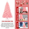 thumbnail image 2 of Árbol de Navidad Goplus artificial rosa sin iluminación de 2,3 m con soporte, 2 of 7