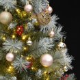 thumbnail image 3 of Árbol de Navidad artificial con bisagras VidaXL, verde y blanco, 1,2 m, con LED, 3 of 8