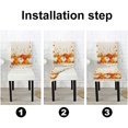 thumbnail image 3 of Autumn Dining Chair Seat Covers Set of 6 Thanksgiving Orange Pumpkins Maple Leaf Fall Parsons Chair Slipcovers for Dining Room Hotel Kitchen, 3 of 6