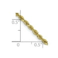 thumbnail image 2 of 10k Solid Lobster Claw Closure Gold 2.25mm Sparkle Cut Quadruple Rope Chain Necklace 22 Inch Jewelry for Women, 2 of 8