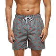 thumbnail image 1 of Pantalones cortos de tablero con estampado de flamenco para hombre, bañador de moda, pantalones deportivos, bañador para niño Fivean unisex, 1 of 2