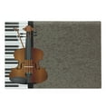 thumbnail image 1 of Music Cutting Board, Digitally Illustrated Piano and Violin Instruments Orchestra on Grunge Background, Decorative Tempered Glass Cutting and Serving Board, in 3 Sizes, by Ambesonne, 1 of 2