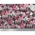 thumbnail image 2 of Soimoi Polyester Crepe Fabric Butterfly & Orchids Floral Fabric Prints by Yard 52 Inch Wide, 2 of 3