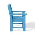 thumbnail image 4 of WestinTrends Malibu Outdoor Patio HDPE Adirondack Dining Arm Chairs (Set of 2), Pacific Blue, 4 of 9