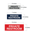 thumbnail image 2 of Basic Private Restroom Door / Wall Sign - Navy Blue / Gold - Large, 2 of 5