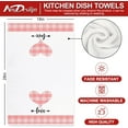 thumbnail image 2 of Valentine''s Day Kitchen Towel Pink White Plaids Dish Towels 18 x 26 Inch Heart Love Truck Print Hand Drying Tea Towel for Weing Anniversary Cooking Baking, Set of 2, 2 of 6