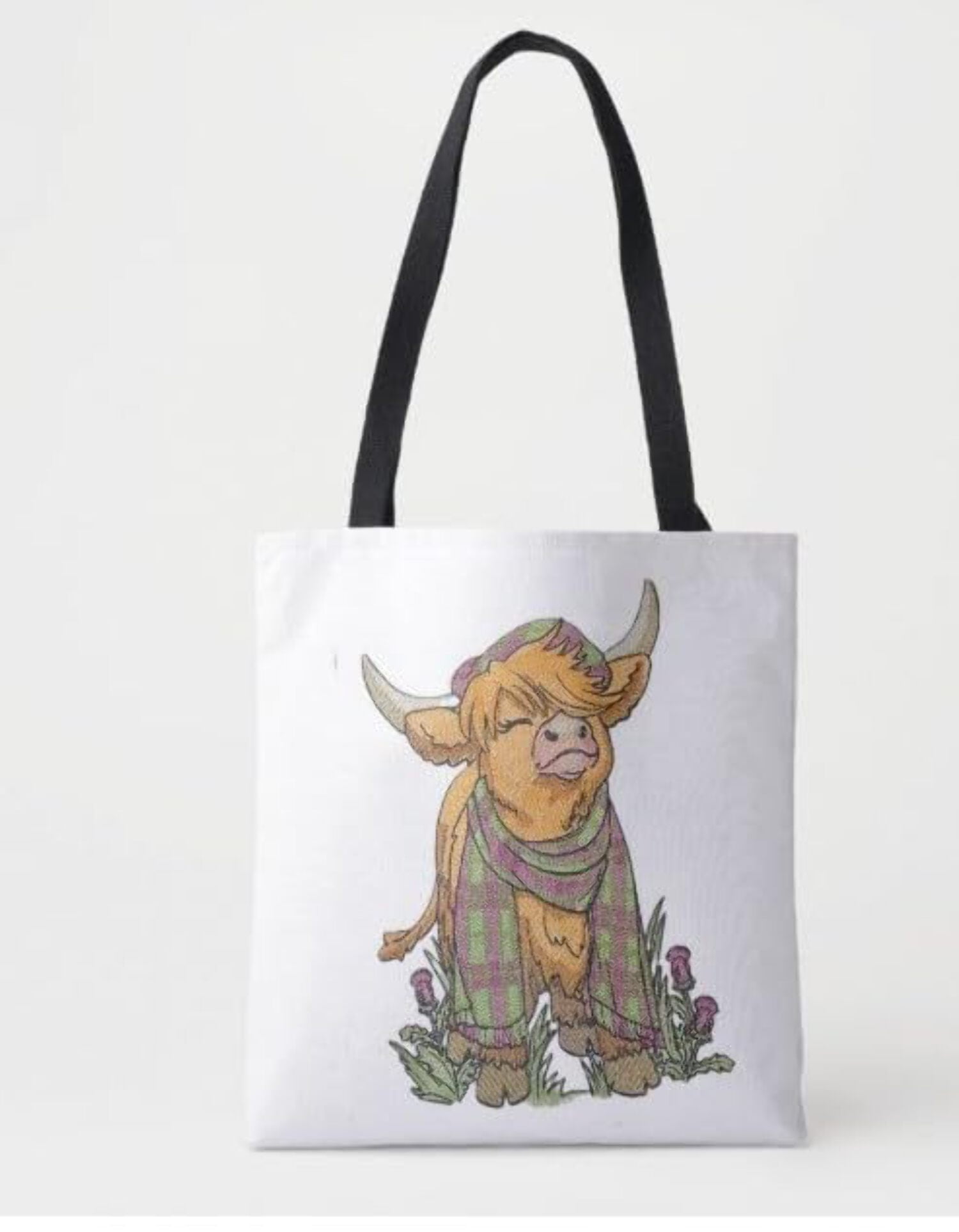 Custom Animals Wear Your Tartan Highland Cow (5.7" x 7.76")