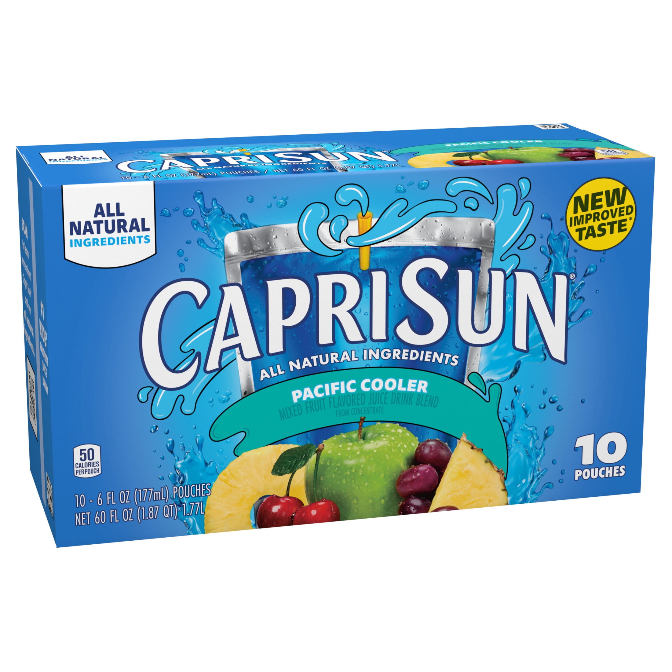 Capri Sun Pacific Cooler Mixed Fruit Juice Box Pouches, 10 ct Box, 6 fl oz Pouches-Pack Of 6