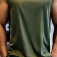 thumbnail image 3 of HappyYEE Men's Gym Tank Tops Casual Round Neck Sports Fitness Sleeveless Tops Comfy Breathable Summer Tank Green-a M, 3 of 5