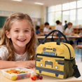 thumbnail image 4 of Xoenoiee School Bus Print School Backpacks for Boys Lightweight Bookbag Schoolbag Teens 3 Pieces Backpack Set with Lunch Bag and Pencil Case for Elementary Preschool School Student, 4 of 6