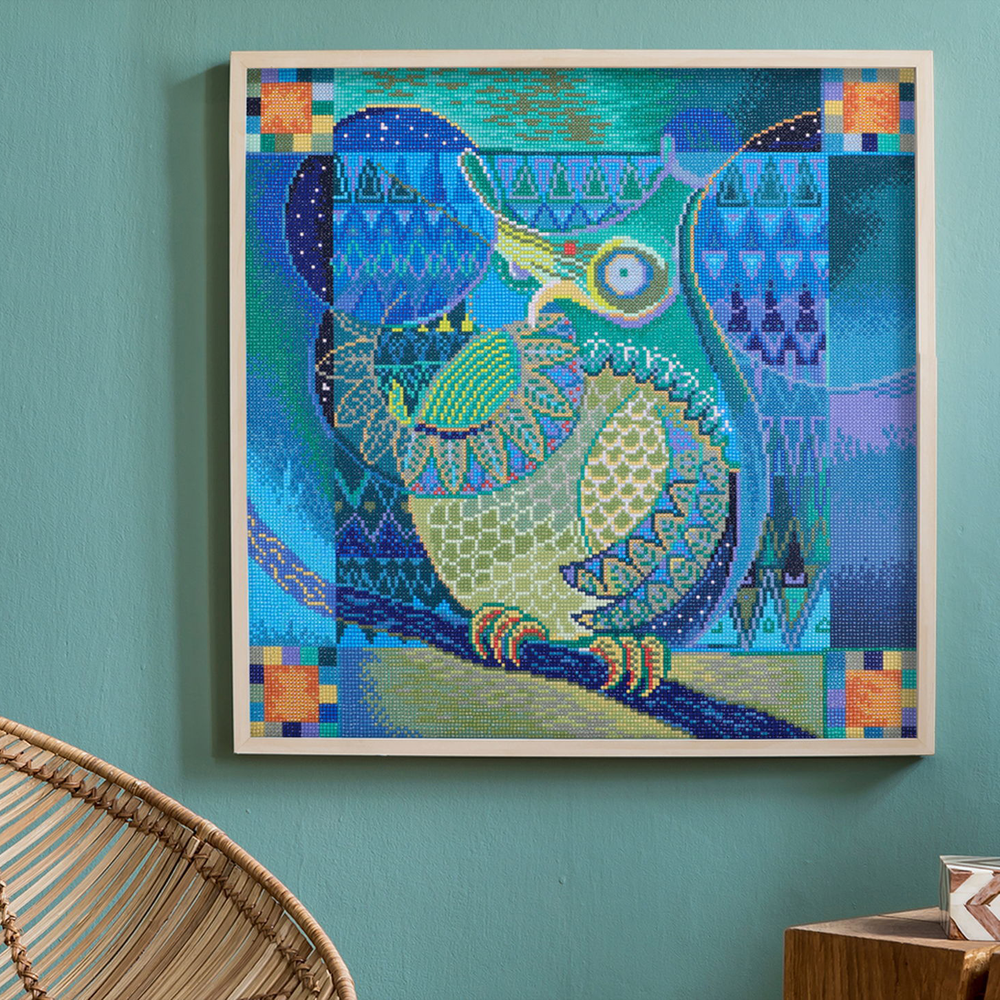 Diamond Dotz Indian Owl Diamond Painting Kits for Adults - Diamond Art Kits a Relaxing Creative Craft Kit with Dotz Gems 24.4x24.4