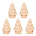 thumbnail image 2 of EeaseMX 20 adornos navideños DIY para pintar madera, forma de árbol de Navidad, decoración tallada en troncos para el hogar y la tienda., 2 of 8