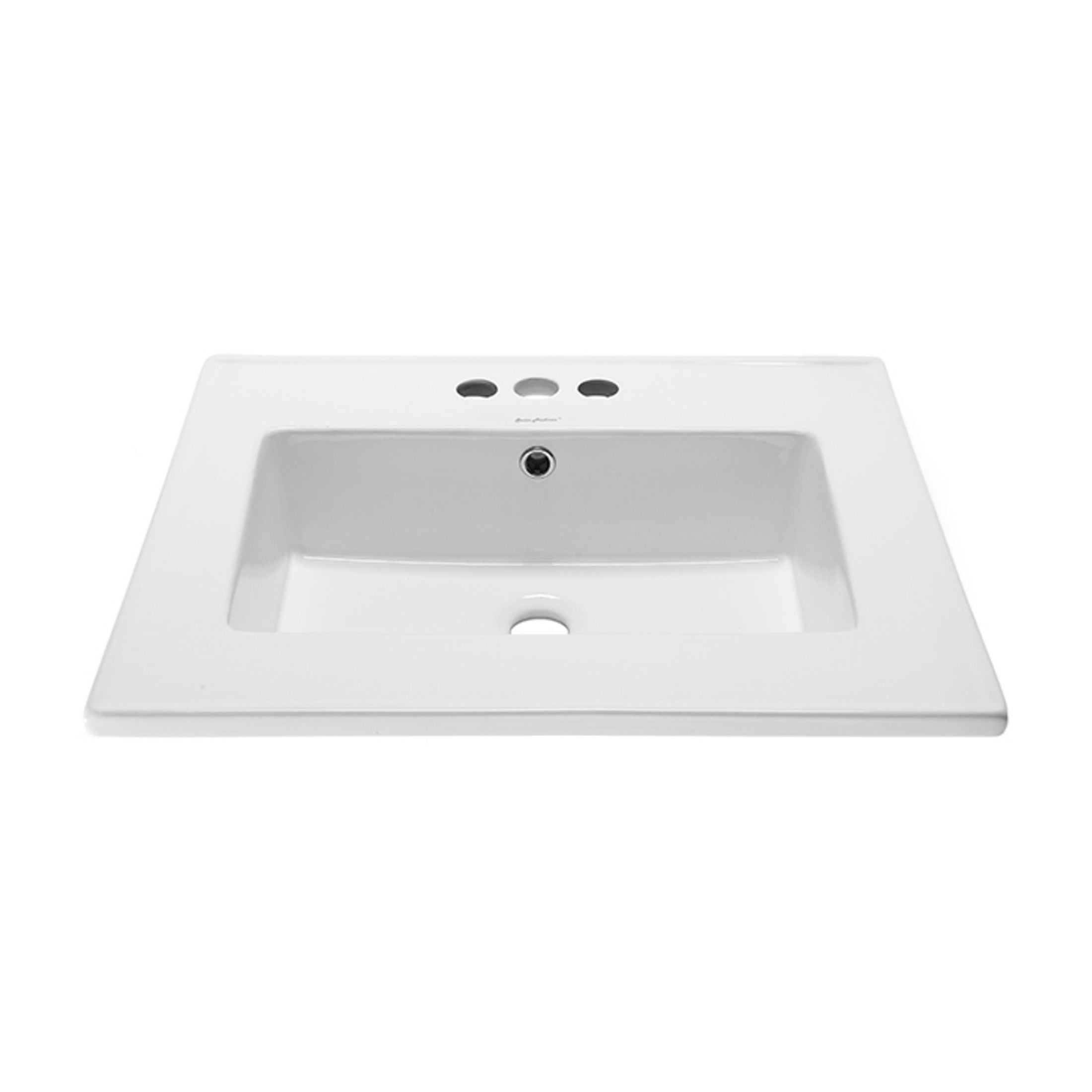 Voltaire 25 Vanity Top Sink with 3 Centerset Faucet Holes
