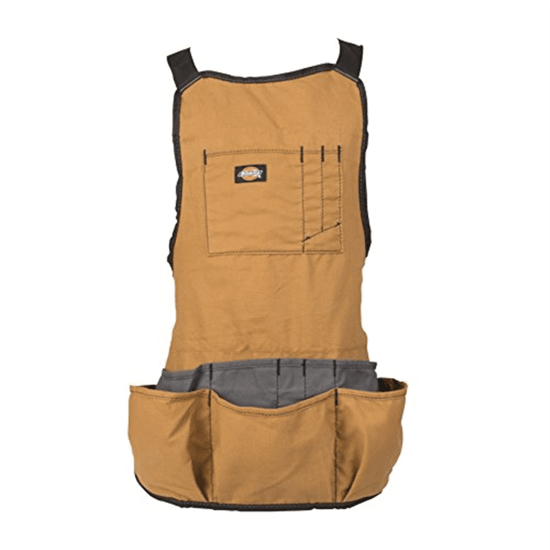 Dickies 57027 Grey Tan 16-Pocket Bib Apron by JS Products