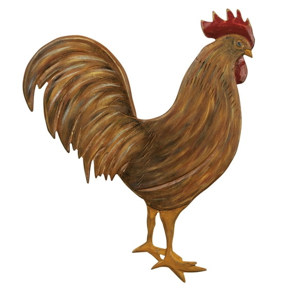 Wooden Rooster Wall Art - Large