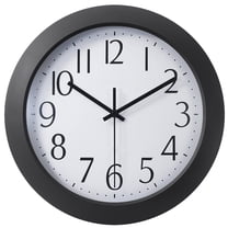 Office Depot 12in. Flat-Panel Plastic Round Wall Clock, TC6008B