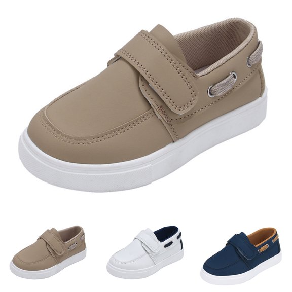 Domzle Kid's Casual Boat Shoe Loafers - School Shoes for Boys Girls (Toddler/Little Kid/Big Kid) Khaki