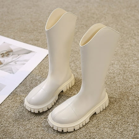 

Akiihool Booties for Girls Baby Unisex Walking Shoes First Walkers Crib Shoes (White 2.5)