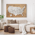 thumbnail image 4 of Elephant Stock Push Pin Usa Map On Wood Ii Wall Art - Map Canvas Art - 12" x 8", 4 of 8