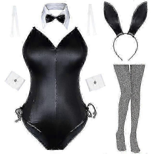 Disfraz de conejita para mujer, traje de chica Senpai, cosplay, disfraz de anime, traje de una pieza, body y medias.