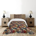 thumbnail image 4 of Ambesonne African Quilted Bedspread Set 2 Pcs, Abstract Paisley Motifs, Twin Size, Multicolor, 4 of 5