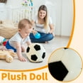 thumbnail image 5 of Wizlet Fluffy Stuffed Toy Soccer Ball Plush Pillow Soft Durable Stuff Soccerball Gift for Kids Boy Baby 10 in Black -White, 5 of 5