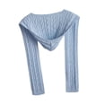 thumbnail image 1 of Bufanda de punto con capucha para mujer, pasamontañas de invierno, suave, para el cuello y las orejas, para exteriores Azul, 1 of 8