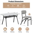 thumbnail image 2 of 5 Piece Modern Dining Table Set for 4, Small Rectangular Kitchen Table with Open Shelf & 4 Boucle Upholstered Chairs, Compact Dining Room Furniture for Apartments, Small Spaces, 2 of 7