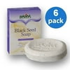 Black Seed Soap by Madina 100% Vegetable Base Moisturizer Cleanser 3.5 Oz (6 Pack)