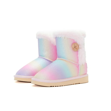 

Weestep Wood Button Warm Shearling Winter Lightweiaght Snow Boots