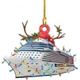thumbnail image 1 of Navidad Decoración De Madera Camión Barco De Vapor Excavadora Camión De Bomberos Jeep Colgante Colgante Para Vacaciones Familiares Regalo De Fiesta De Navidad Eigraketly HA040840-09, 1 of 6
