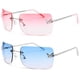 thumbnail image 1 of Gafas de Sol Revemo Rectangulares Sin Montura Estilo Y2K con Protección UV400, 1 of 8