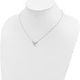 thumbnail image 3 of Sterling Silver Rhodium-Plated 18In Bow Necklace Made In Thailand qg4390-16, 3 of 5
