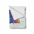 thumbnail image 2 of Rain Soft Flannel Fleece Blanket, Joyful Autumn Season Theme Cartoon Umbrella in Rainbow Colors Smiling During Rainfall, Cozy Plush for Indoor and Outdoor Use, 70" x 90", Multicolor, by Ambesonne, 2 of 6