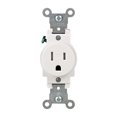 thumbnail image 1 of Enchufe Leviton resistente a manipulaciones, 15 A, 125 V, blanco único, 1 paquete, 1 of 1