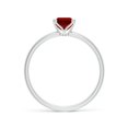 thumbnail image 2 of ANGARA Lab Grown 1 Ct Emerald-Cut Ruby Solitaire Classic Engagement Ring for Women in 14K White Gold (Size-7x5mm) | July Birthstone, Anniversary, Jewelry Gift for Women | Lab-Grown Ruby Ring, 2 of 7