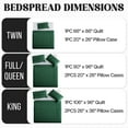 thumbnail image 6 of Ameha 3 Piece Quilt Set Chevron Bedspread Reversible Ultrasoft Microfiber Adult Bedding Emerald Green Color Queen, 6 of 10