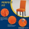 thumbnail image 2 of Chair Covers for Dining Room Set of 4, Dining Chair Covers, Kitchen Chair Covers, Stretch Removable Washable Dining Chair Slipcovers for Home, Hotel, Banquet, .Orange, 2 of 9