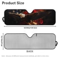 thumbnail image 5 of HUIACONG US Flag Eagle Windshield Sun Shade for Jeep Wrangler TJ JK JKU JL JLU ,Aluminum Foil Film Car Winshied Sun shade,Effectively Blocking Heat and UV Rays, 5 of 6