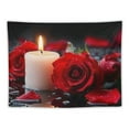 thumbnail image 5 of Patifu Red Roses Tapestry Wall Hanging Unique Style Graphic Tapestries Home Wall Decor Art for Living Room Bedroom Apartment Farmhouse Dorm 40x60inch, 5 of 6