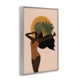 thumbnail image 3 of Stupell Industries Woman With Exotic Leaves Gray Framed Giclee Art design by JJ Design House LLC, 18 x 12, 3 of 8
