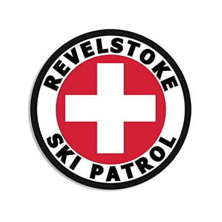 Bc Sticker - Round REVELSTOKE SKI PATROL Sticker (bc british columbia snow)